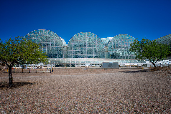 Biosphere 2..located in Oracle, AZ  Scientists wanted to know if we could replicate the Earth's ecosystems, so in the Sonoran desert outside of Tucson, Arizona they built a three-acre closed-system.