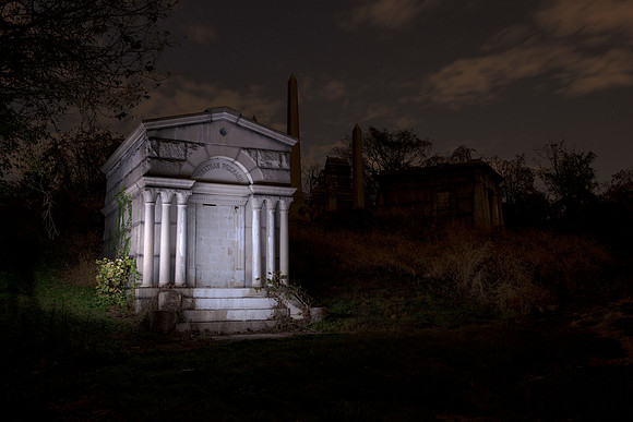 Night at Mount Moriah Cemetery