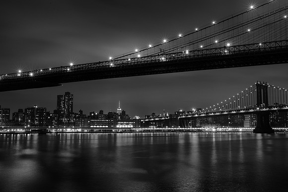 Black and White Brooklyn Bridge