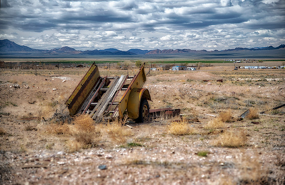 Abandoned Silver Mine Nevada Desert