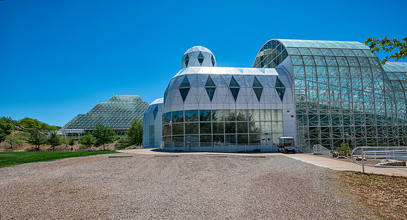 Biosphere 2..located in Oracle, AZ  Scientists wanted to know if we could replicate the Earth's ecosystems, so in the Sonoran desert outside of Tucson, Arizona they built a three-acre closed-system.