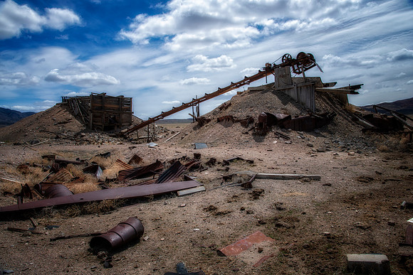 Abandoned Silver Mine Nevada Desert