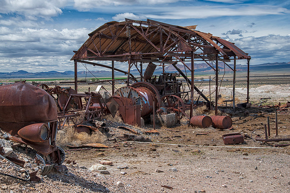 Abandoned Silver Mine Nevada Desert