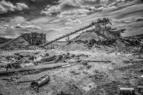 Abandoned Silver Mine Nevada Desert